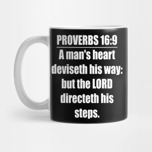 Proverbs 16:9King James Version Bible Verse Mug